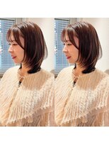 ロンドプロフィール 浦和(Lond profil) 顔まわりレイヤー外ハネ韓国風ヘア髪質改善浦和ボブ