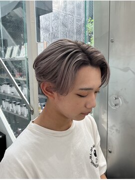 シェリ ヘアデザイン(CHERIE hair design) メンズセンターパート×ルーツカラーグレージュ
