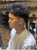 MEN’S HAIR/ブルーブラック/フェザーパーマ/瀬田