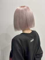 アンダーバーホワイト 広島 並木店(_WHITE)&nbsp;ホワイトピンク/ぷつっとボブ/切りっぱなし/韓国/ブリーチ