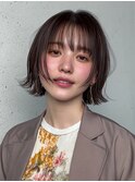 【こなれ感×小顔】シースルーバングの大人可愛い外ハネボブ