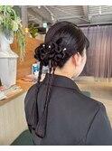 前髪ループ編み×和装ヘアスタイル