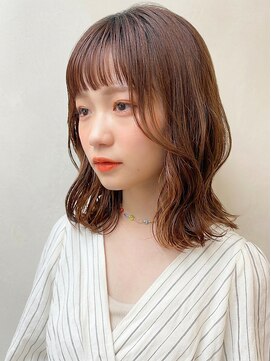 スイート ヘアデザイン(Suite HAIR DESIGN) 小顔前下がりボブ艶髪♪透明感チェリーピンク夏カラー前髪