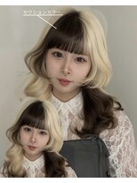 イェッカ パビル(YECCA pabil)&nbsp;ブロンドとブラウンのデザインカラー(ブリーチ2回～)