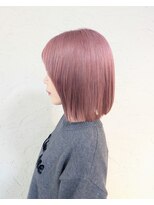 カモン(CAMON) 【切りっぱなしボブ】透明感ピンクラベンダー×ぷつっとライン