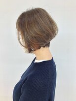 クオリス 上板橋店(QUALIS) 大人かわいい★前下がりボブ オリーブベージュ 透明感 丸み