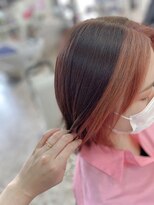 ウィズ ANNEX店(With)&nbsp;フェイスライン＋インナーカラー　切りっぱなしボブ