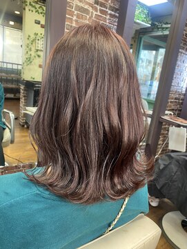 ヘアプロデュース アップス(hair produce UP's) ピンク×ブラウンカラー