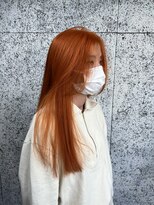 ロカ 恵比寿店(roka) オレンジカラー/髪質改善/顔まわりカット／ダブルカラー