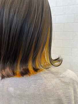 ヘアーリゾート ラウレア(Hair Resort LAULEA) ボブ×イエローインナーカラー