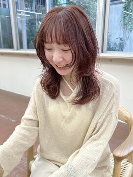 パークレーン アイス イヴェン(park lane ICI yeven) ブリーチなし オレンジブラウン レイヤーカット/momoka