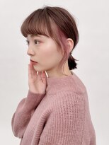 キラ 原宿(KILLA)&nbsp;ダブルカラー/マチルダボブ/ピンクベージュ/インナーグレージュ