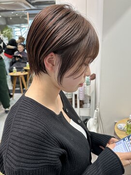 ミィ 表参道(mee.) 切りっぱなしボブ/エアリーロング/美髪/ピンクブラウン/ 表参道