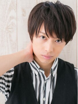 モッズヘア メン 上尾東口店(mod's hair men) グレーベージュが優等生風な知的くせ毛風メンズショートS上尾