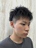 メンズカット+スパイラルパーマ+トリートメント￥11000（メンズパーマ/眉毛）