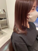 フロア(FLOOR)&nbsp;ローレイヤー/つやピンクカラー/サイドバング