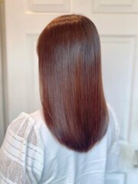 アロマ ヘアー ルーム 新宿3号店(AROMA hair room) 艶ピンクブラウン重めレイヤースタイル/新宿/新宿三丁目