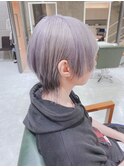 グレーベージュ/ブルーグレージュ/ハイトーンカラー マッシュ