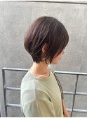 大人可愛いイメチェンこなれミディ耳掛けひし形ショートボブディ