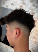 スキンフェード メッシュパーマ