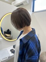 ルーム 郡山店(ROOM)&nbsp;柔らかいグレーベージュ×ばっさりショート