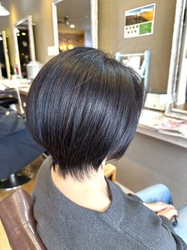 ヘアーメイクロージー 八軒店 (HAIR MAKE ROSY) 大人ショートミルクテーベージュハイライトレイヤーヘッドスパ