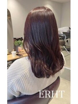 エルト 大通店(ERHT) ピンクブラウン×レイヤースタイル【札幌/大通/ERHT】