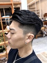 ピークスヘア(peaks hair) 七三分けフェード 大人ショート 刈り上げ 堀江