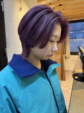 エイト 福岡天神店(EIGHT fukuoka) 天神で叶う艶パープルショート