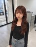 【松野指名限定】レディースカット+透明感カラー+3stepトリートメント