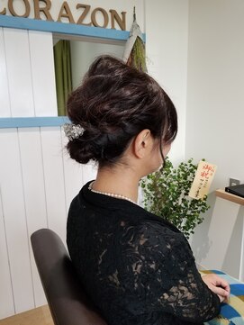 ヘアーメイク コラソン(hair make corazon) 似合わせカットメルティカラー着物フェミニンロング