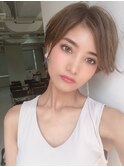 美髪マニッシュショートネイビーカラー
