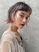 ユアーズ ヘア 恵比寿本店(youres hair) インナーカラーミニボブ×エアリーウェーブヘア