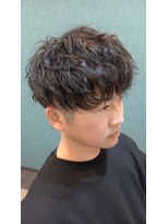 ヘアースペースシャルム (HAIR SPACE Charme) 黒髪スパイラル×無造作マッシュ