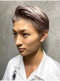 ba816ホワイトベージュウルフショート韓国ヘアーアップバンク