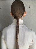 タイトなヘアセット