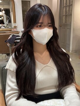 サンバイセライロ 千葉(SAN. by celilo) ヨシンモリ/韓国ヘア/顔周りカット/ピンクブラウン【佐藤詩門】