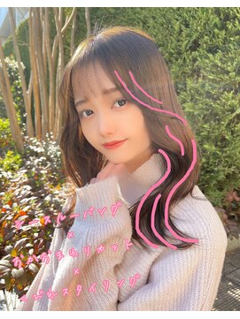 サロンドミルク 新百合ヶ丘店(salon de MiLK) シースルーバング×お顔周りカット×くびれスタイリング！