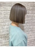 ぱっつんボブ☆シルバーグレージュ☆
