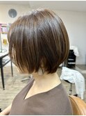 丸みのあるショート/イルミナカラーの透明感◎