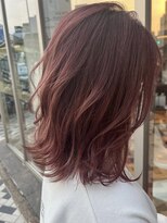 メレ(mele) 艶髪ピンクカラーボブスタイル！