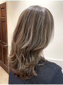 白髪ぼかしハイライト/やわらかベージュ
