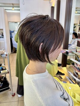 ヘアアーク(HAIR arc) ショートボブ#ひし形#前下がり#かわいい#くびれ#まるい