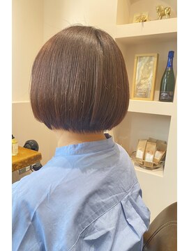 アンユヘアー 与野駅前店(unu.hair) 30代40代50代与野美容室/丸みのあるショートボブスタイル