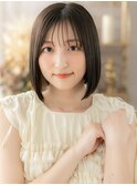 ツヤ感美髪アッシュブラック切りっぱなしボブa浦和20代30代40代