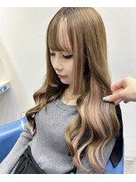 ウーロス(uros.)&nbsp;【SENA】インナーカラーエクステ ピンクベージュ ハイトーン