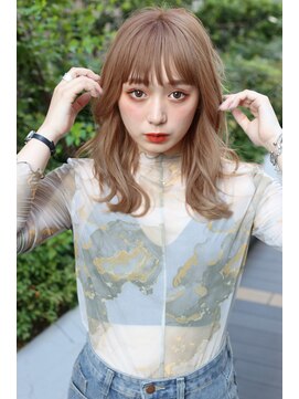 エトラ 渋谷店(etora) ★小顔前髪ワンカールくびレイヤーカット黒髪ネビージュボブルフ