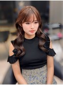 レイヤーカット/韓国/巻き髪/流し前髪/顔まわりカット/髪質改善