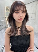 韓国ヘアーハッシュカットレイヤーカットグレージュブリーチ無し