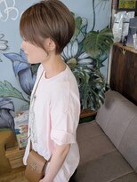 バンビ プライベート サロン(Bambi private salon) 襟足スッキリ耳かけショート*アッシュベージュカラー*Bambi松平